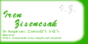 iren zisencsak business card